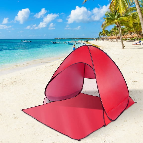 Fashion Pop-Up Beach Tent - Anti-UV Waterproof, Automatic Setup, for 2/3 People w/ Net Window & Storage Bag (Outdoor: Beach, Camping, Fishing)