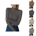 thumbnail image 1 of fashion clothing Women's Pullover Sweater Winter Knit Soft Comfortable Turtleneck Long Sleeve Slim Fit Warm Casual Blouse for Fall and Cold Weather, 1 of 1