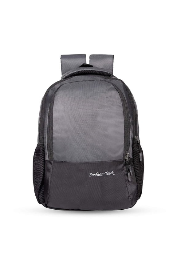 fashion track travel laptop backpack, business slim durable laptops (OFT-20-005 Blk/Gry)