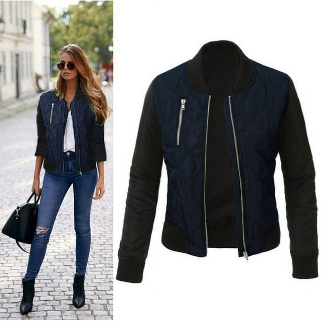 fashionvista Chic Babe Bomber Jacket In Quilted Satin