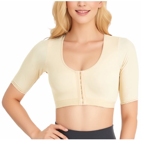 Abomasnow Women's Plus Size Arm Shaper Tops Arm Lift Slimmer Compression Sleeve Support Posture Corrector Garment S-6XL