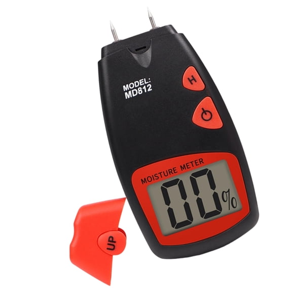 fast Read Digital Timbers Moisture Tester Small Body Double Probes Grasses Moisture Meter for Hardwood Softwood Use