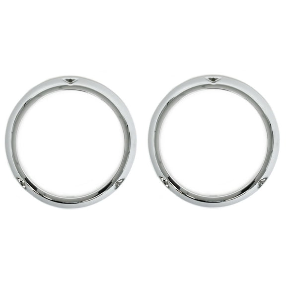 fastgallop Early Headlight Bezel Trim Rings Left & Right Chrome for Ford for Bronco Base 1966-1974 & Roadster 1968-1969 & Wagon 1968-1973 & Custom/Sport 1975-1977 C7TZ-13064-B C7TZ13064B