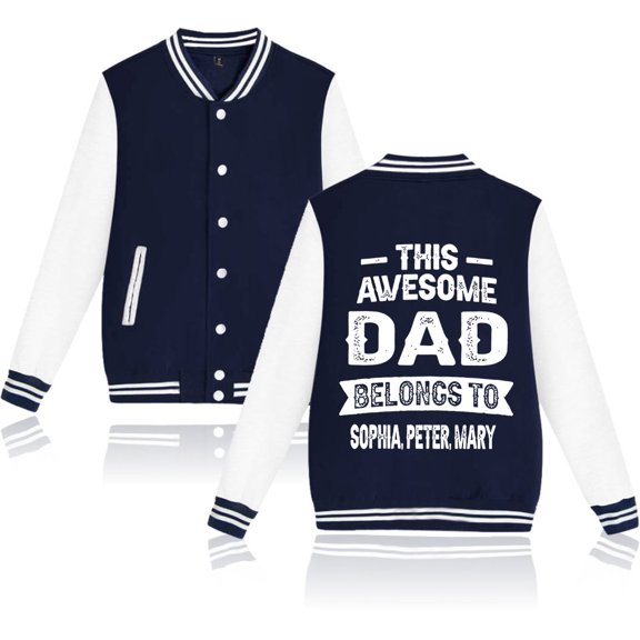 father‘’s day Baseball jerseys for men and women with trendy patterns, fashionable long sleeved jackets, and baseball shirts