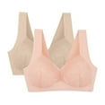 thumbnail image 1 of fatyb 2 Pack Bras for Women No Underwire Breathable Bralettes Ladies Full Coverage Soft Everyday Bra, 1 of 4