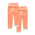 thumbnail image 1 of fatyb 2 Pack Fleece Lined Leggings for Toddler Boys Girls High Waist Thermal Pants Kids Stretch Bottom, 1 of 3