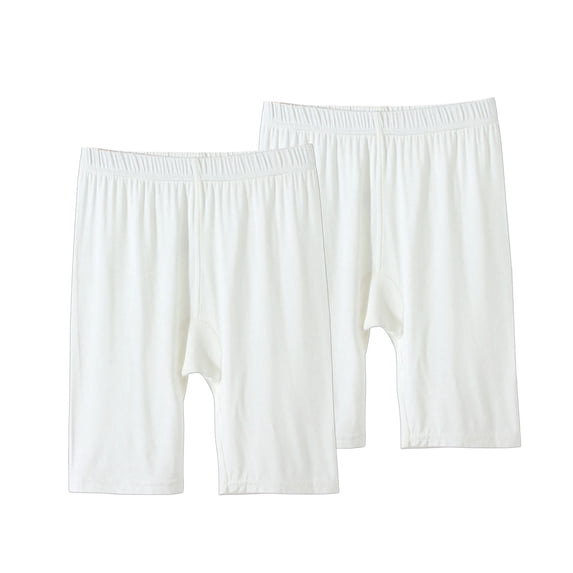 fatyb 2 Pack Girls Knee Length Biker Shorts for 2-13 Years Kids Girls Lightweight Short Dance Leggings