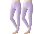 thumbnail image 1 of fatyb 2 Pack Womens Fleece Lined Leggings High Waisted Stretchy Thermal Warm Full Length Leggings for Women, 1 of 2