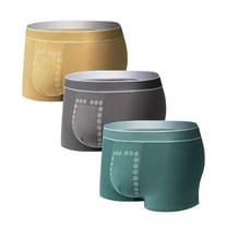 fatyb 3 Pack Mens Underwear Boxer Briefs Cotton Comfort Boxers Short Leg Breathable Underpants for Men