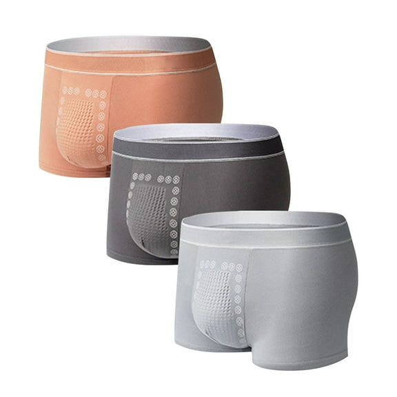 fatyb 3 Pack Mens Underwear Boxer Briefs Cotton Comfort Boxers Short Leg Breathable Underpants for Men