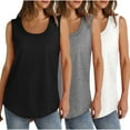 thumbnail image 1 of fatyb 3 Pack Womens Tank Tops Casual Summer Sleeveless Loose Tops Round Neck Basic Ladies Tee Shirts, 1 of 7