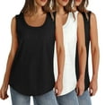 thumbnail image 1 of fatyb 3 Pack Womens Tank Tops Casual Summer Sleeveless Loose Tops Round Neck Basic Ladies Tee Shirts, 1 of 7