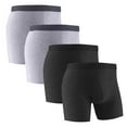 thumbnail image 1 of fatyb 4 Pack Cotton Boxer Briefs for Mens Stretch Breathable Underwear Soft Men's Comfortable Boxers, 1 of 2