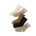 thumbnail image 1 of fatyb 5 Pairs Kids Girls Crew Socks Soft Mid Calf Cotton Socks Casual Breathable Dress Socks for Girls, 1 of 3