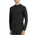 thumbnail image 1 of fatyb Athletic T-Shirts for Men Stretch Long Sleeve Workout Tee Casual Lightweight Mens Activewear Tops, 1 of 4