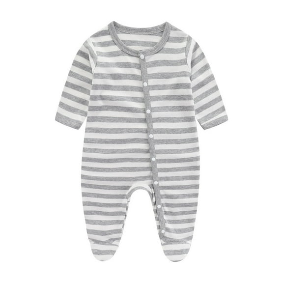 fatyb Baby Clothes Long Sleeve Romper for Newborn Cotton Comfortable Baby Boys Girls Footie Jumpsuit