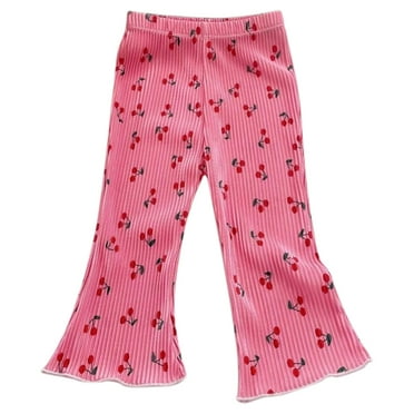 fatyb Baby Girls Flare Pants Toddler Thin Bell Bottoms Soft Elastic Waist Lightweight Trousers for Kids