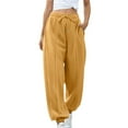 thumbnail image 1 of fatyb Baggy Sweatpants Womens Drawstring Joggers Casual High Waist Elastic Bottom Trousers with Pockets, 1 of 7