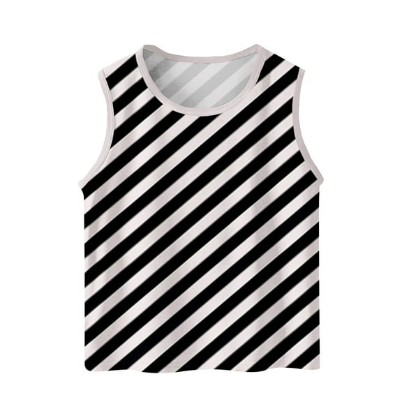 fatyb Beach Tank Tops for Boys Girls Print Sleeveless Graphic Tee Summer Casual Crewneck Shirts for Kids