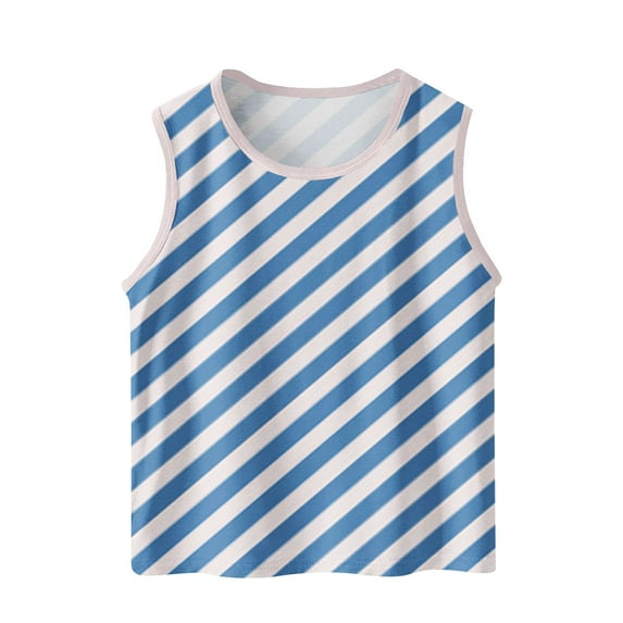 fatyb Beach Tank Tops for Boys Girls Print Sleeveless Graphic Tee Summer Casual Crewneck Shirts for Kids