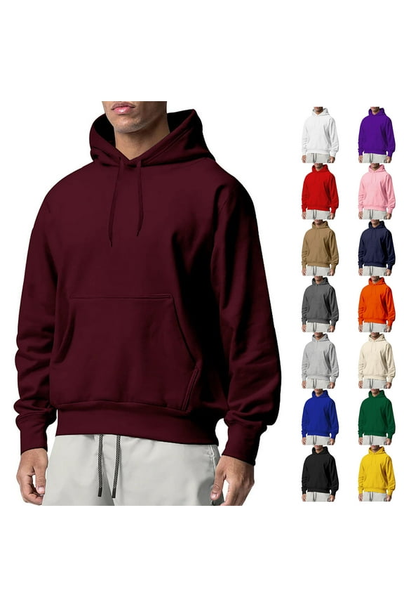 Big and Tall Hoodies for Men Pullover Long Sleeve Hooded Drawstring Mens Sweatshirts with Pockets