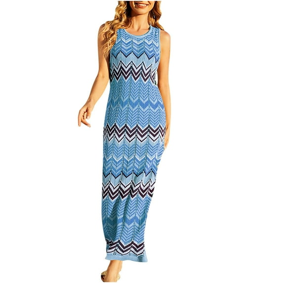 fatyb Boho Cover up for Women Sleeveless Maxi Tank Dress Beachwear Summer Bathing Suit Bikini Coverup