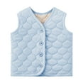 thumbnail image 1 of fatyb Boys Girls Cotton Button Vest Sleeveless V Neck Jacket Warm Comfortable Kids Coat for Fall Winter, 1 of 2