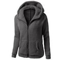 thumbnail image 1 of fatyb Boys Girls Fleece Hooded Jacket Full Zip Sherpa Coat with Pockets Kids Long Sleeve Warm Outerwear, 1 of 3