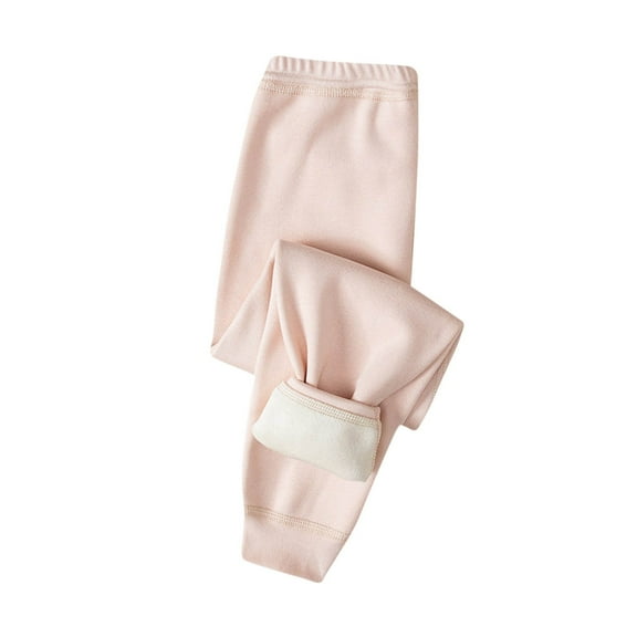 fatyb Boys Girls Fleece Lined Pants Thick Warm Casual Bottoms for Kids Pull on Thermal Jogger Pants