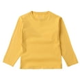 thumbnail image 1 of fatyb Boys Girls Long Sleeve Cotton T Shirts Crew Neck Basic Tee Shirts Kids Solid Color Casual Tops, 1 of 6