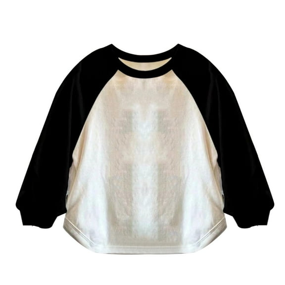 fatyb Boys Girls Long Sleeve Tee Shirts Crewneck Color Block T Shirts Casual Loose Undershirts for Kids