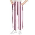 thumbnail image 1 of fatyb Boys Girls Lounge Pants Elastic Waist Stripe Pants with Pockets Kids Comfy Casual Jogger Trousers, 1 of 6