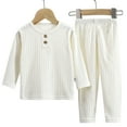thumbnail image 1 of fatyb Boys Girls Pajama Sets Long Sleeve Tops and Sleepwear Pants Comfortable Clothes Outfits for Kids, 1 of 2