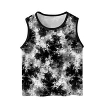 fatyb Boys Girls Tie Dye Tank Tops Sleeveless Crewneck Beach T-Shirts Summer Basic Tee Tops for Kids