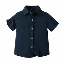 fatyb Boys Plaid Button down Shirts Casual Short Sleeve Shirts School Uniform Dressy Shirts for Kids