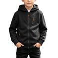 thumbnail image 1 of fatyb Boys Zip up Hoodies Casual Long Sleeve Hooded Sweatshirt Kids Fleece Lined Jacket Outdoor Wear, 1 of 7