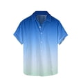 thumbnail image 1 of fatyb Button down Shirts for Men Short Sleeve Summer Beach Shirts Fashion Gradient Color Mens Shirts, 1 of 5