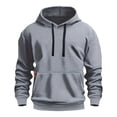 thumbnail image 1 of fatyb Cargo Hoodies for Men Long Sleeve Drawstring Hooded Pullover Mens Vintage Sweatshirts with Pockets, 1 of 6