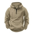 thumbnail image 1 of fatyb Casual Hoodies for Men Quarter Zip Hooded Pullover Long Sleeve Mens Fashion Sweatshirts with Pocket, 1 of 6