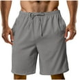thumbnail image 1 of fatyb Casual Shorts for Men Elastic Waist Drawstring Lightweight Mens Plain Summer Beach Vacation Shorts, 1 of 6