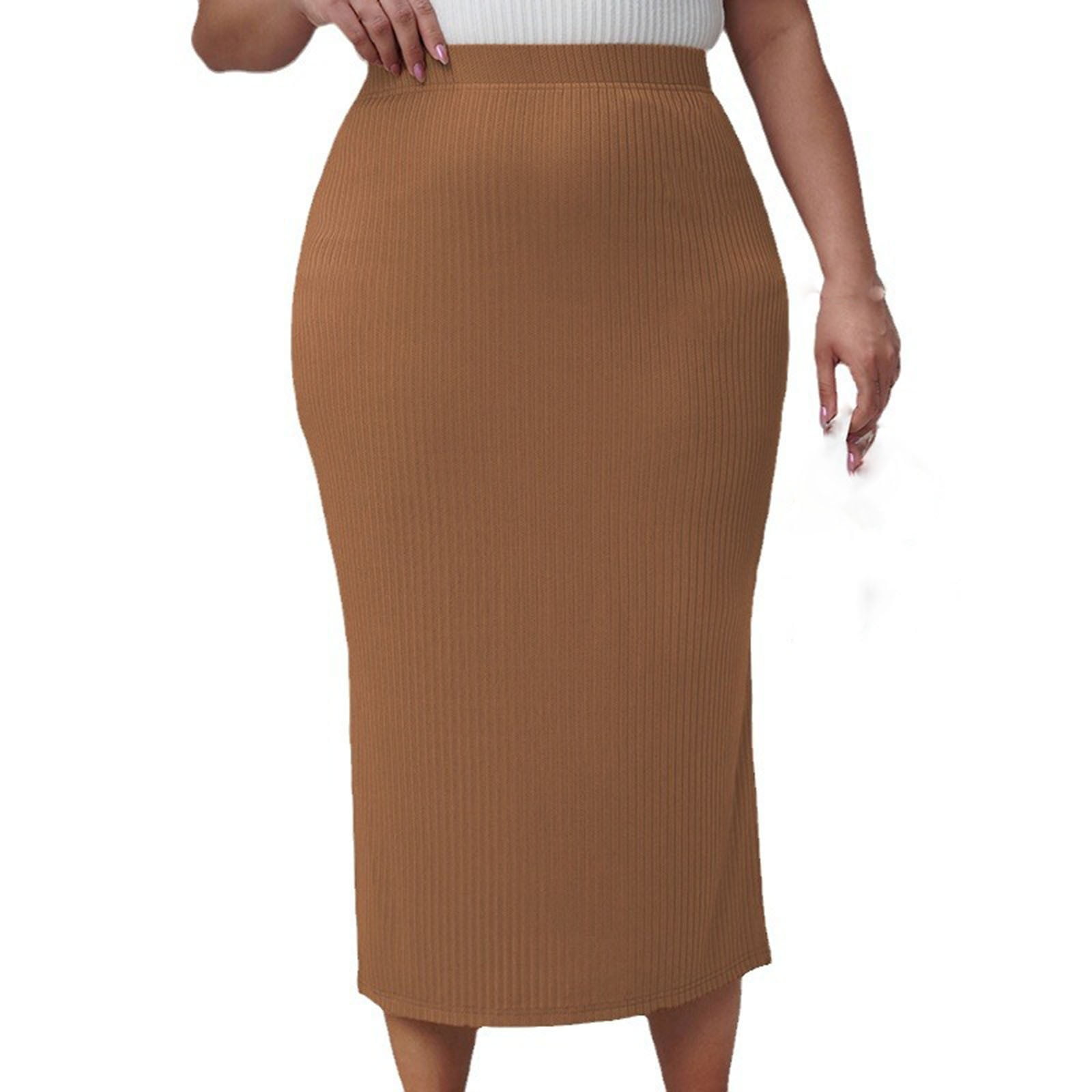 Brown corduroy skirt in the summer hot sale