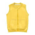 thumbnail image 1 of fatyb Cotton Vest for Boys Girls Full Zip Sleeveless Jacket for Kids V Neck Casual Outwear with Pockets, 1 of 7