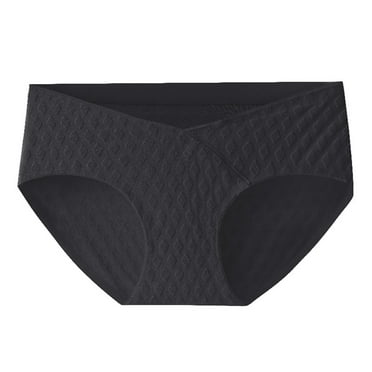 fatyb Cotton Womens Underwear Stretch Comfortable Panties Full Coverage V Waisted Ladies Plain Briefs
