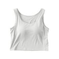 thumbnail image 1 of fatyb Crop Tank Tops for Women with Built in Bra Sleeveless Padded Womens Workout Yoga Shirts Activewear, 1 of 4