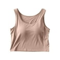 thumbnail image 1 of fatyb Crop Tank Tops for Women with Built in Bra Sleeveless Padded Womens Workout Yoga Shirts Activewear, 1 of 4