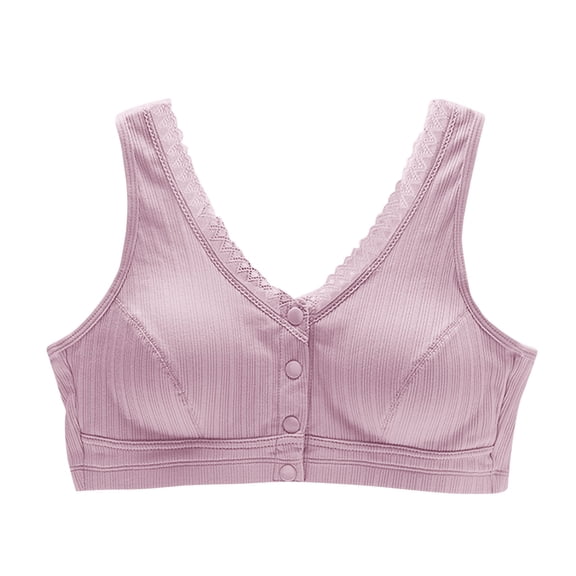 fatyb Everyday Bras for Women Plus Size Front Closure Bras No Underwire Full Coverage Womens Push up Bras