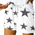thumbnail image 1 of fatyb Fashion Shorts for Women Star Drawstring Loose Shorts Summer Lightweight Casual Shorts Beachwear, 1 of 5