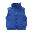 thumbnail image 1 of fatyb Fleece Vest for Boys Girls Full Zipper Sleeveless Jacket Stand Collar Warm Outerwear with Pockets, 1 of 5