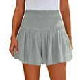thumbnail image 1 of fatyb Flowy Shorts for Women Smocked High Waist Wide Leg Shorts Summer Lightweight Loose Casual Shorts, 1 of 6