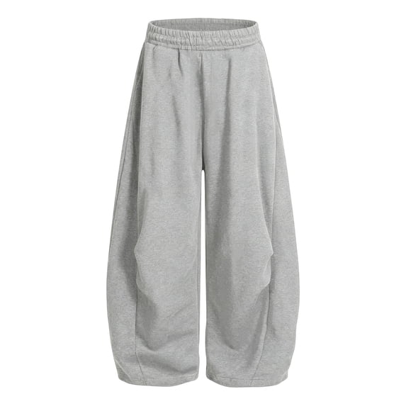 fatyb Girls Boys Baggy Sweatpants Elastic Waist Loose Sweat Pants Open Bottom Lounge Joggers with Pockets